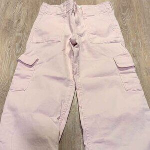 Abercrombie kids 7/8 short cargo pants pink girls